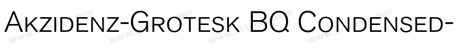 Akzidenz-Grotesk BQ Condensed字体转换